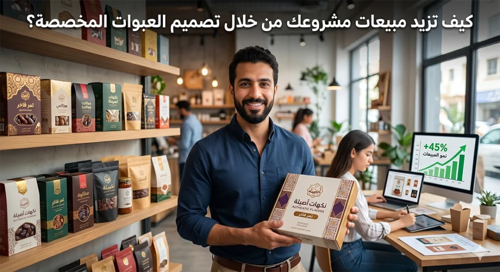 خدمات تصميم العبوات المخصصة والتغليف المخصص بأعلى جودة، من بوكسات مطبوعة فاخرة إلى أكياس ورقية عملية وأكواب مخصصة تعكس هوية علامتك، لنكون خيارك الأول كـ شركة تغليف في الإمارات.